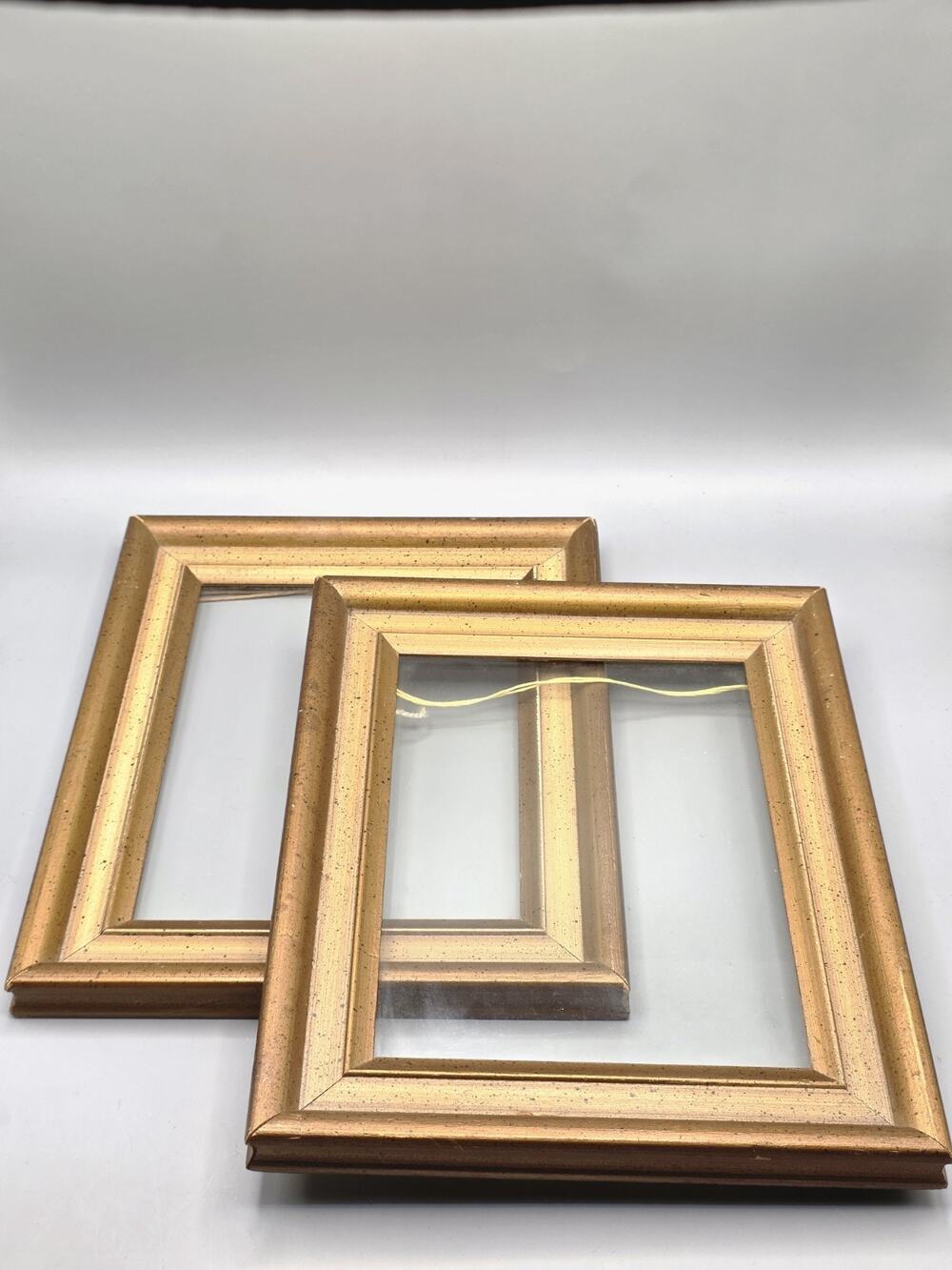 Pair of Vintage Gold Wooden Picture Frames Matching Set Gallery Wall Art Decor